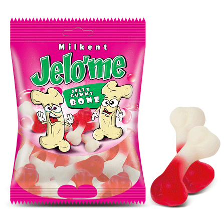 Jelo'me Fruit Flavored Gummy Bone Candy